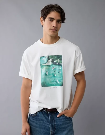 T-shirt droit à image Destination AE