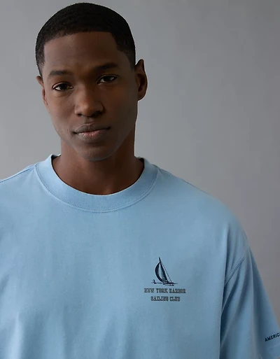 T-shirt à image nautique droit AE