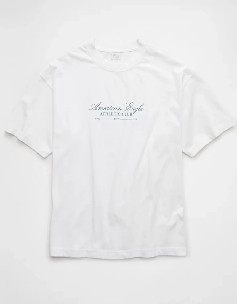 T-shirt droit à image logo AE