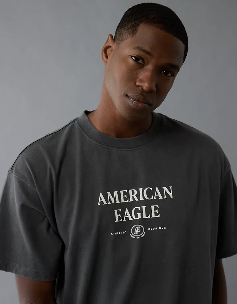T-shirt droit à image logo AE
