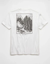 T-shirt graphique à logo AE