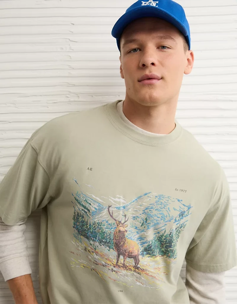 AE Boxy Fit Destination Graphic T-Shirt