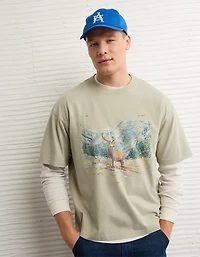 T-shirt droit à image Destination AE
