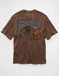 T-shirt droit à image AE