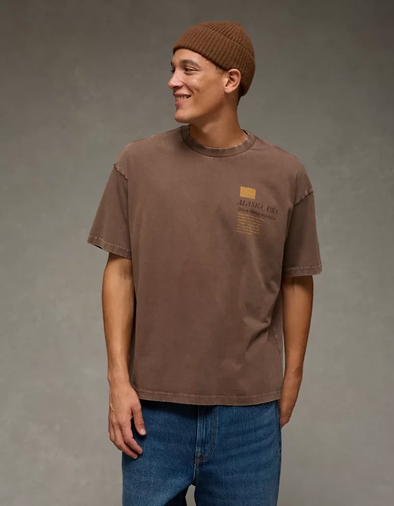 T-shirt droit à image AE