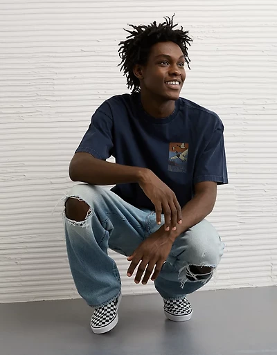 T-shirt droit à image AE