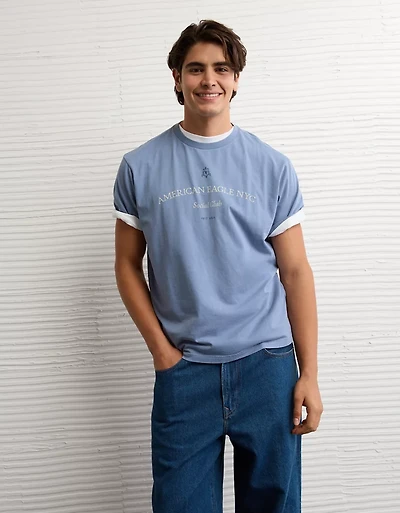 T-shirt graphique à logo AE