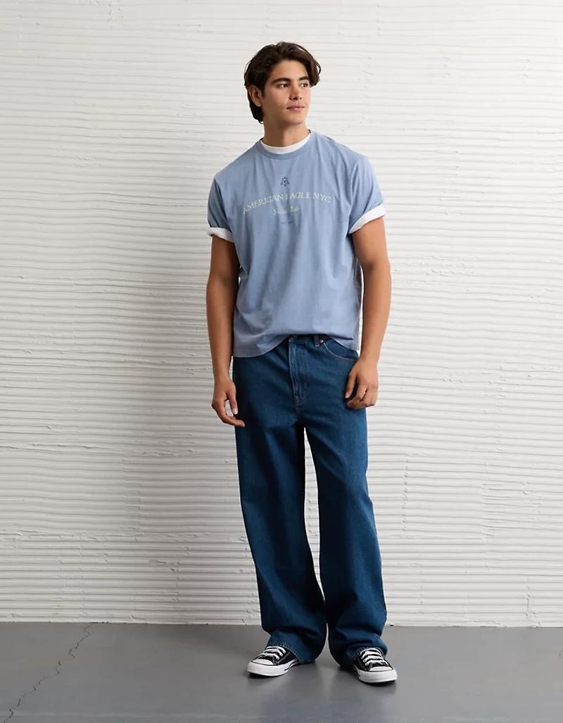 T-shirt graphique à logo AE