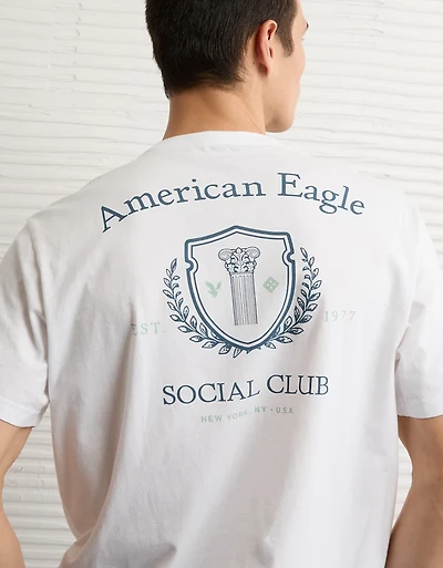 T-shirt à image logo et de coupe standard AE