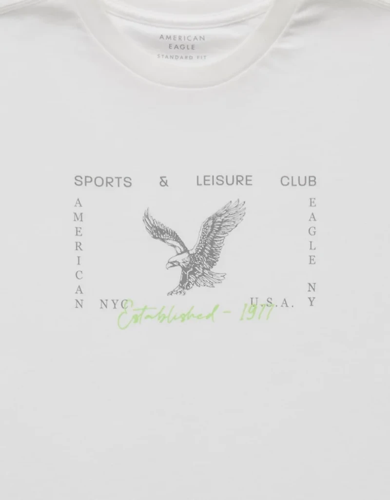 T-shirt à image logo de coupe droite AE
