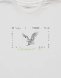 T-shirt à image logo de coupe droite AE
