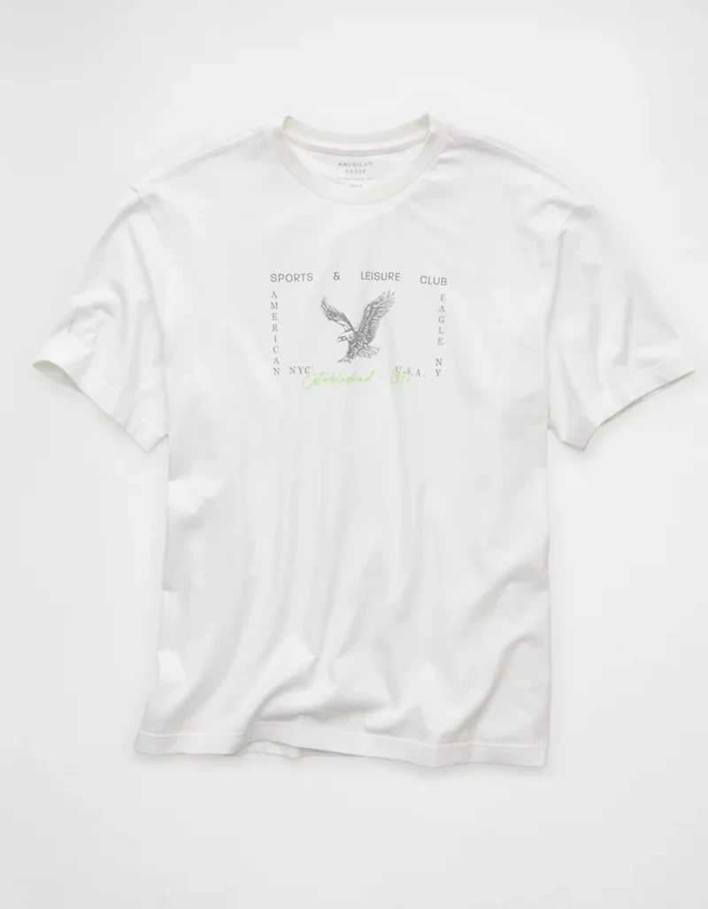 T-shirt à image logo de coupe droite AE