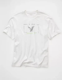 T-shirt à image logo de coupe droite AE