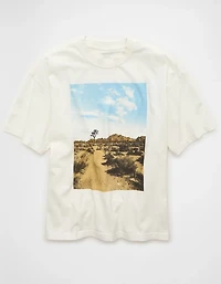 T-shirt à image avec destination de coupe droite AE