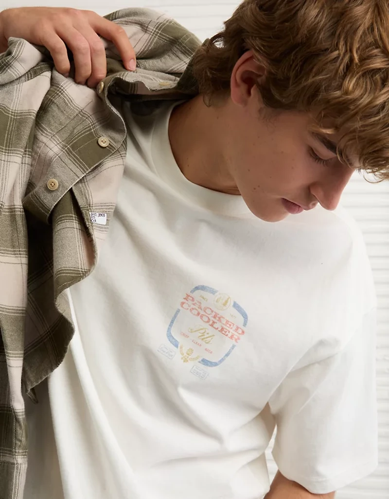 T-shirt à image droit boissons AE