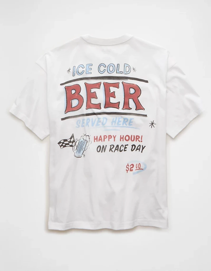 T-shirt droit à image bière AE