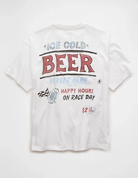 T-shirt droit à image bière AE
