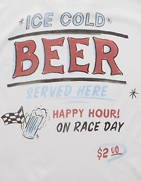 T-shirt droit à image bière AE