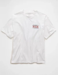T-shirt droit à image bière AE