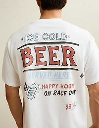 T-shirt droit à image bière AE
