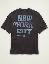 T-shirt à image New York City de coupe droite AE