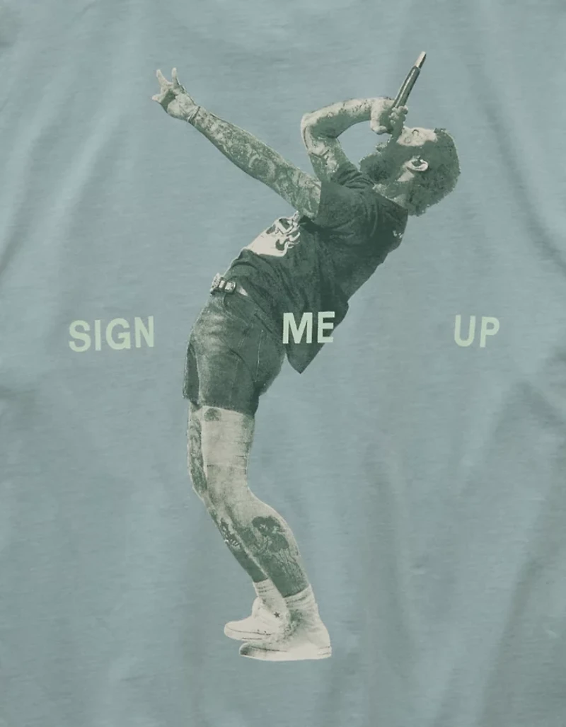T-shirt droit à image Post Malone AE