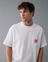 T-shirt à image Keith Haring droit AE