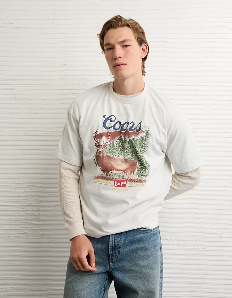 AE Boxy Coors Banquet Graphic T-Shirt