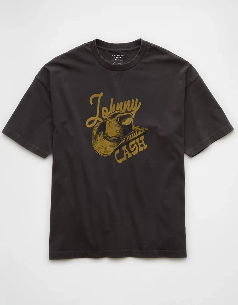 AE Boxy Johnny Cash Graphic T-Shirt