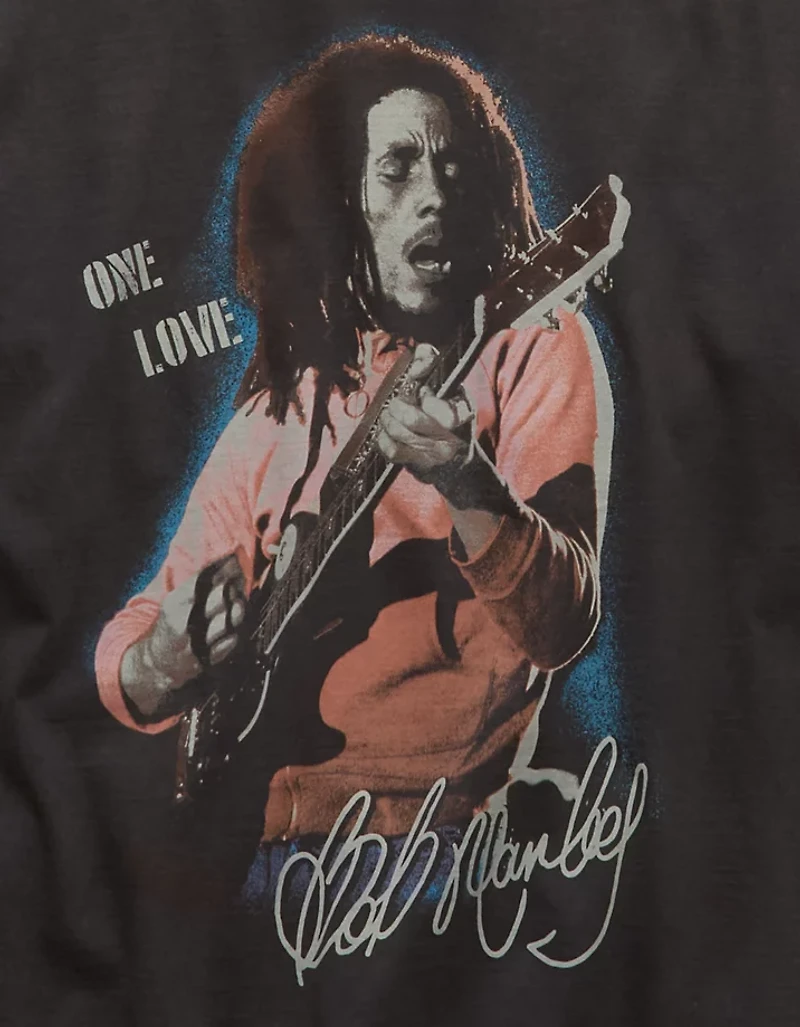 T-shirt droit à image Bob Marley AE