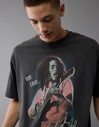 T-shirt droit à image Bob Marley AE