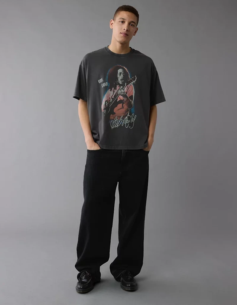 T-shirt droit à image Bob Marley AE