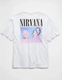 T-shirt droit à image Nirvana AE