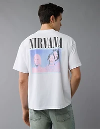 T-shirt droit à image Nirvana AE