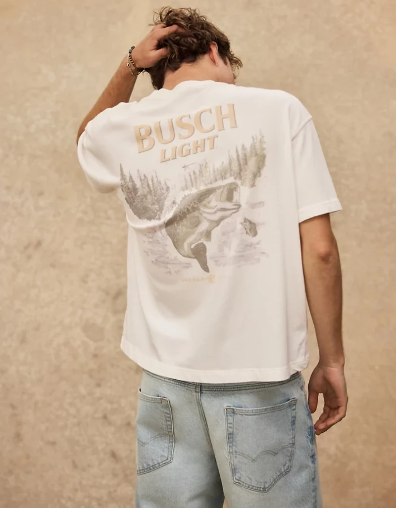 AE Boxy Busch Light Graphic T-Shirt