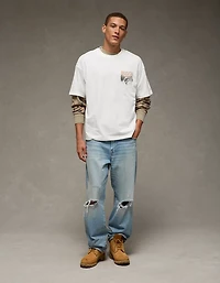 AE Boxy Busch Light Graphic T-Shirt