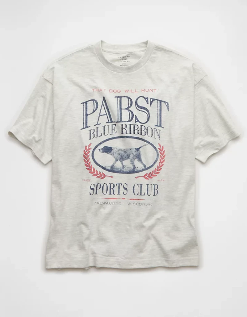 AE Boxy Pabst Blue Ribbon Graphic T-Shirt
