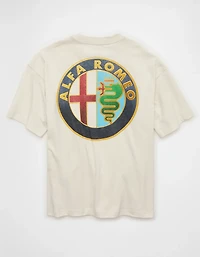 T-shirt droit à imprimé Alfa Romeo AE