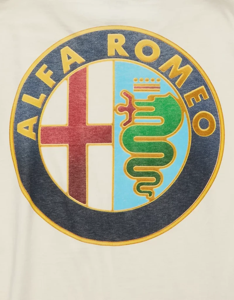 T-shirt droit à imprimé Alfa Romeo AE