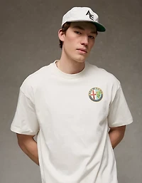 T-shirt droit à imprimé Alfa Romeo AE