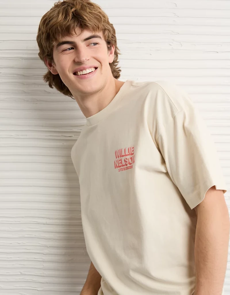 AE Boxy Willie Nelson Graphic T-Shirt