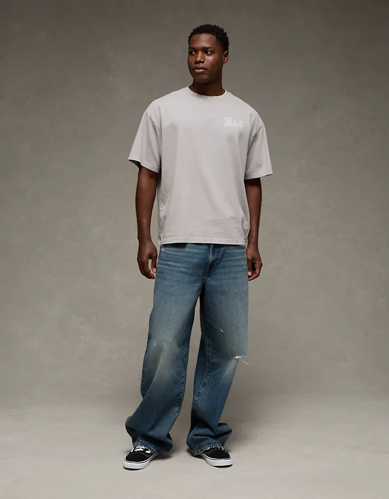 AE Boxy Pabst Blue Ribbon Graphic T-Shirt