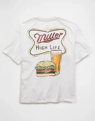 T-shirt à image Miller Beer de coupe droite AE