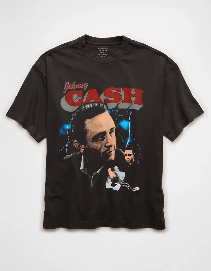 AE Boxy Johnny Cash Graphic T-Shirt