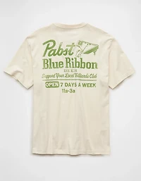 AE Standard Fit Pabst Blue Ribbon Graphic T-Shirt