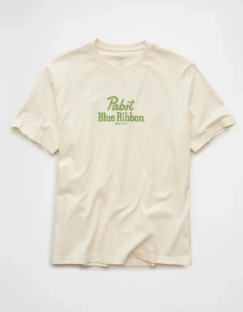 AE Standard Fit Pabst Blue Ribbon Graphic T-Shirt