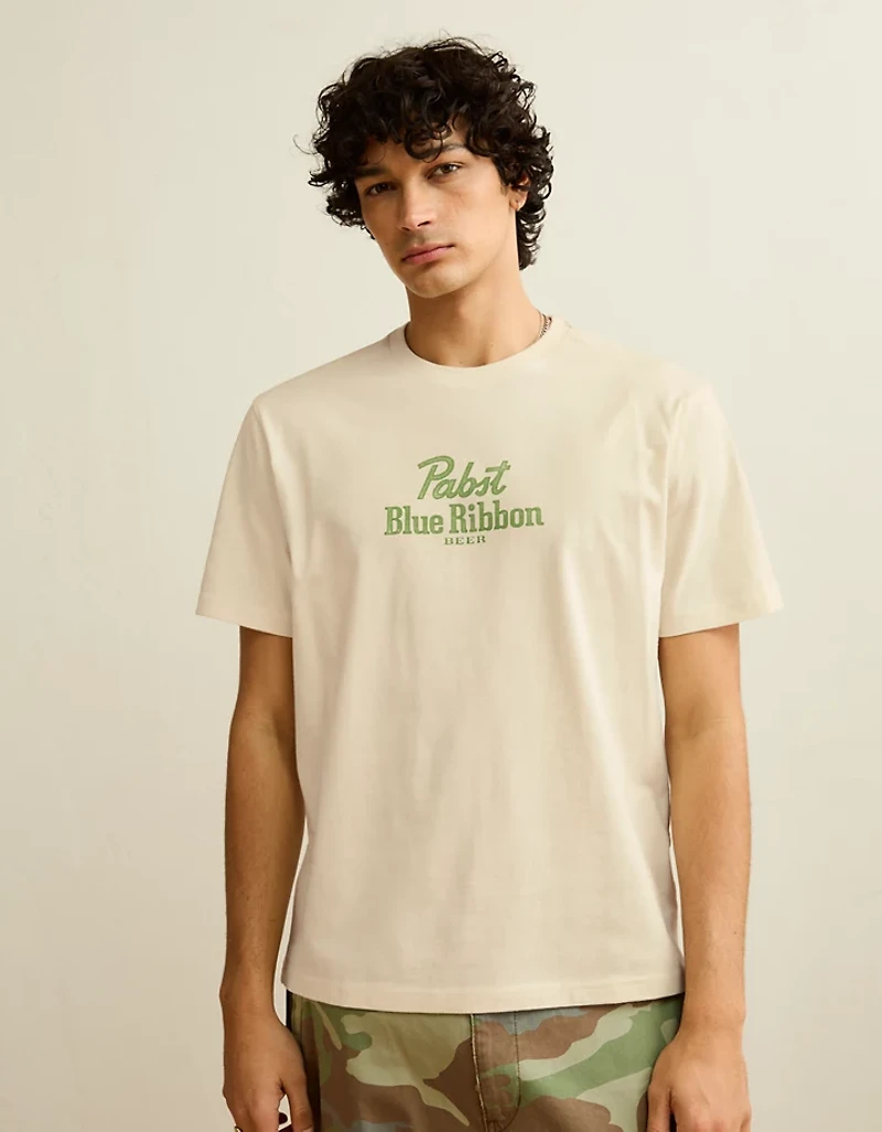 AE Standard Fit Pabst Blue Ribbon Graphic T-Shirt