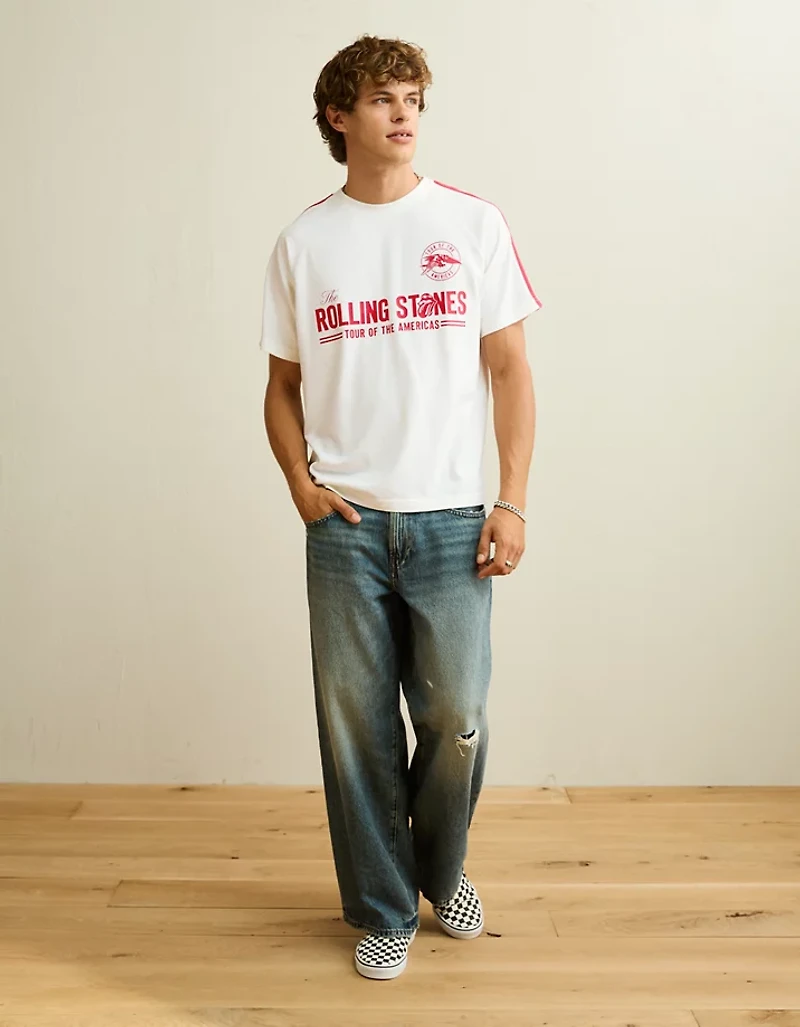 AE Standard Fit Rolling Stones Graphic Soccer T-Shirt