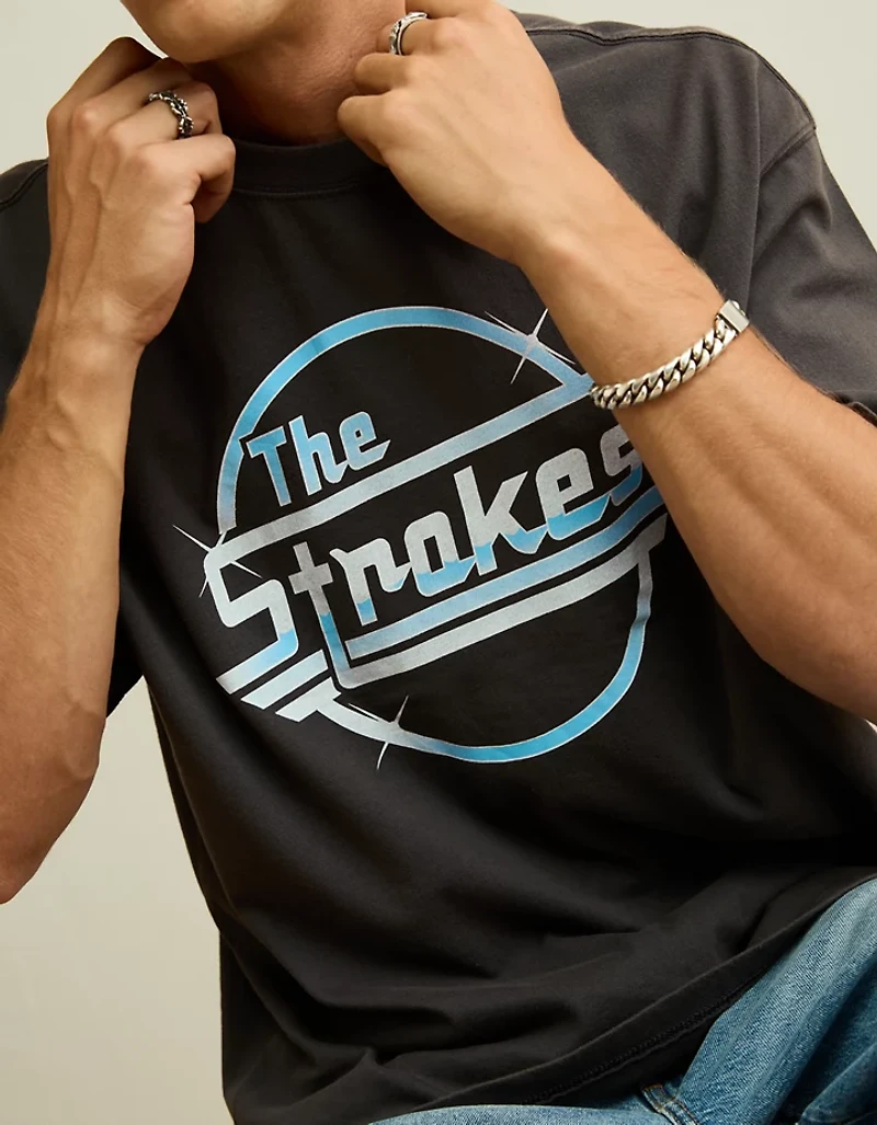 AE Boxy Fit The Strokes Graphic T-Shirt