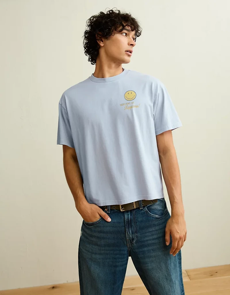 AE T-shirt à image coupe droite